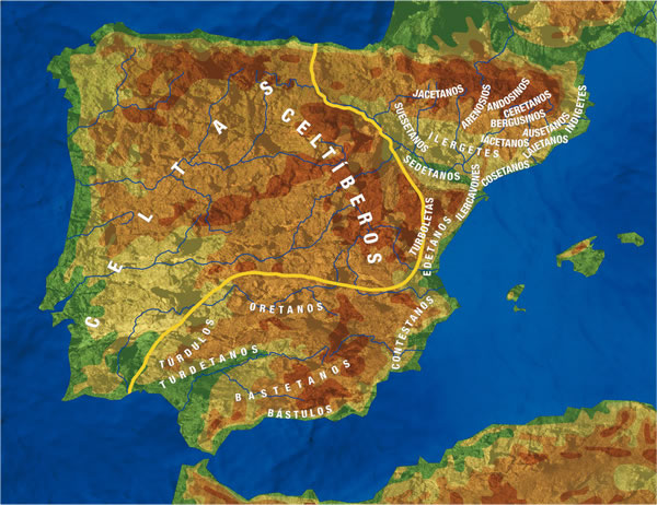 Mapa de pueblos íberos