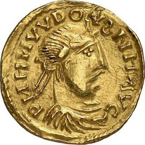 Solidus de Luis el Piadoso, emperador carolingio