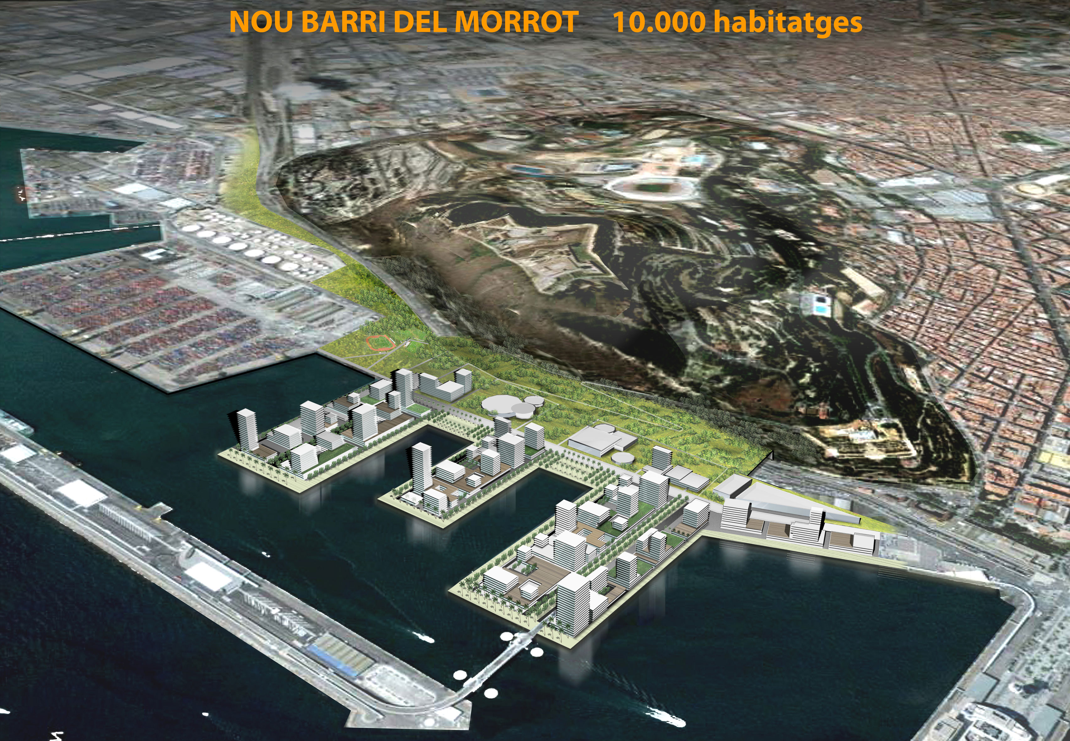 Render del proyecto urbanístico Nou Barri del Morrot, con 10.000 viviendas